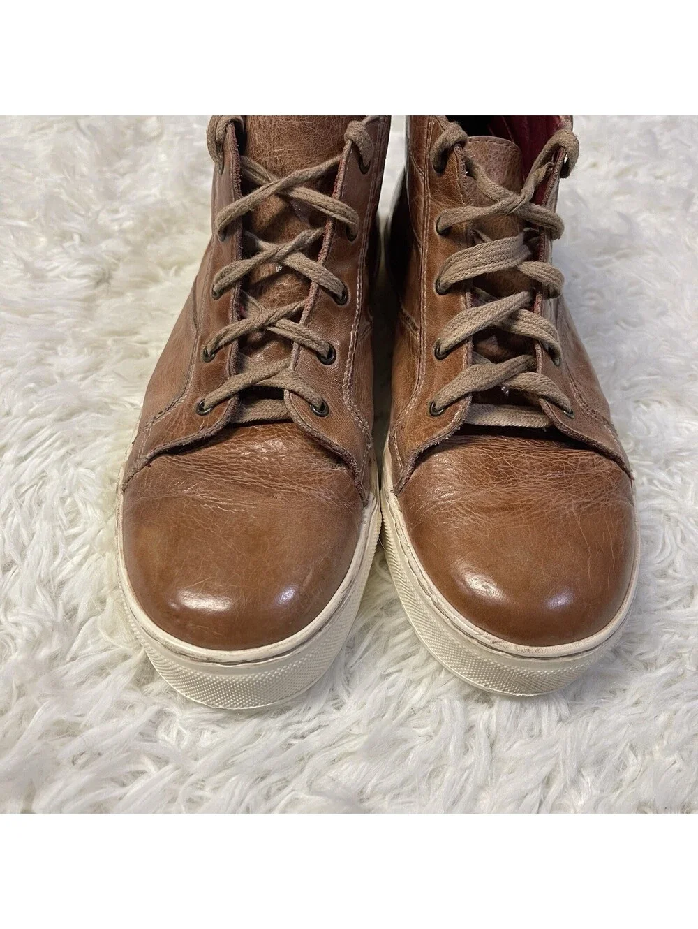 Bed Stu Rossela Tan Leather Rustic Shoes Boots Women's Size 9